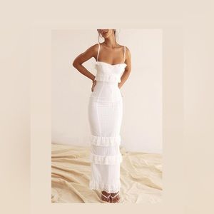 Commense Ruffle Eyelet Dress